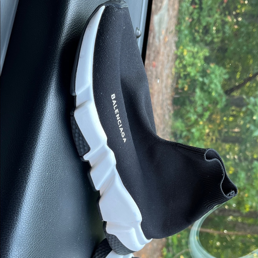 Balenciaga Black and White Sock Sneakers